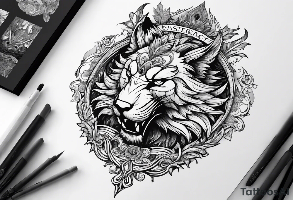 Books with fantasy creatures tattoo idea