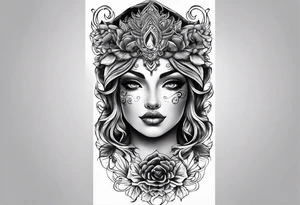 Christian leg sleeve tattoo idea