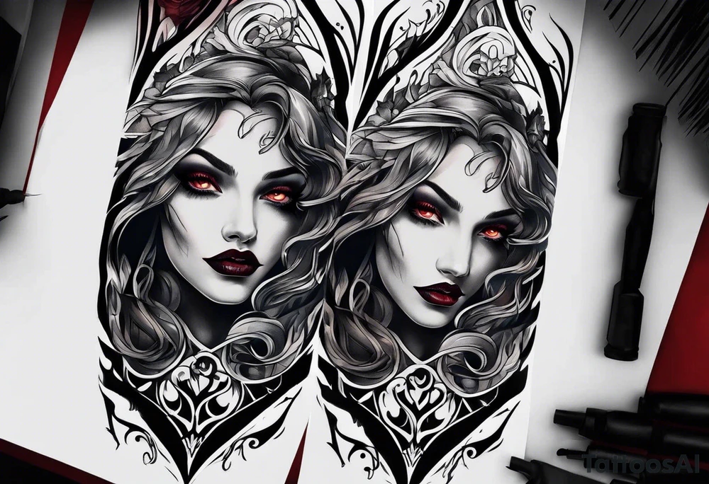 Vampire forearm tattoo design tattoo idea