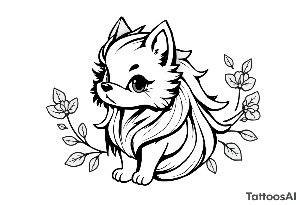furry cartoon fursona tattoo idea