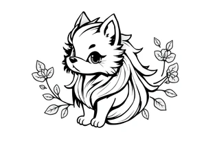 furry cartoon fursona tattoo idea