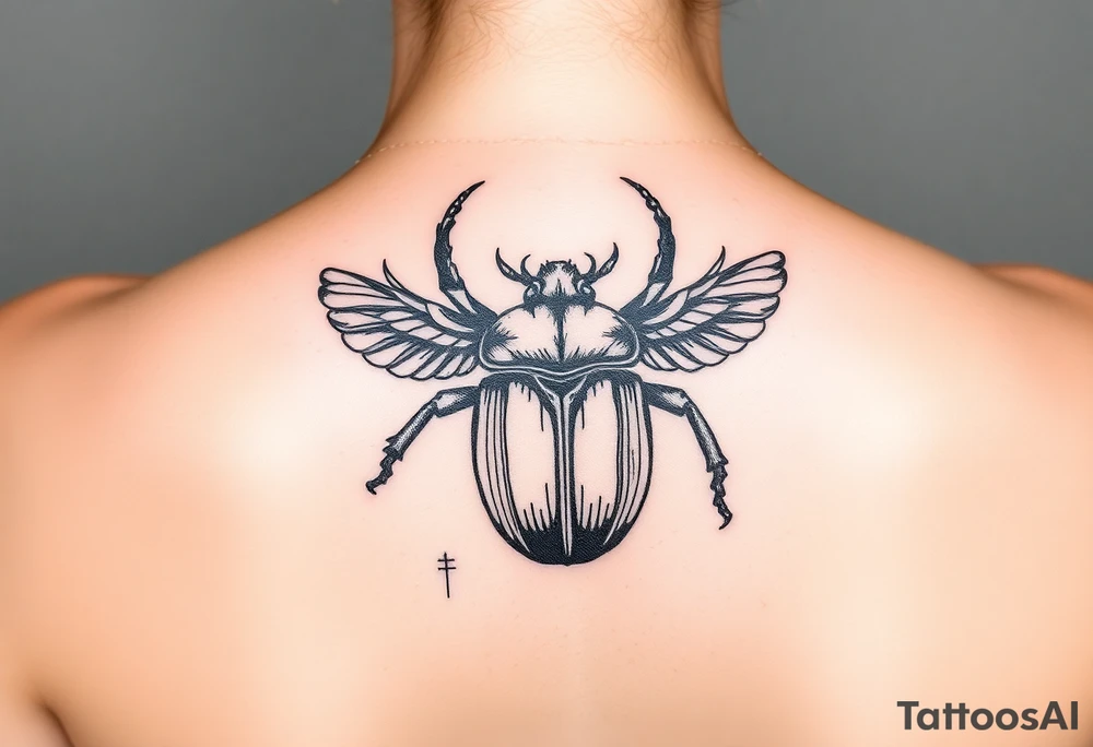 Egyptian dung beetle tattoo idea