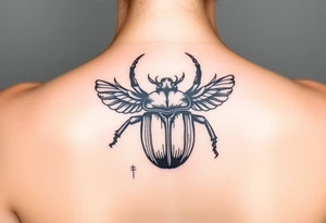 Egyptian dung beetle tattoo idea