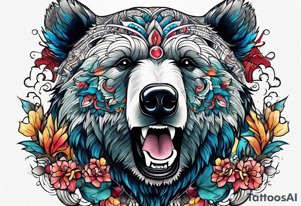 Dancing bear tattoo idea
