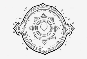 Tears bouncing off shield tattoo idea