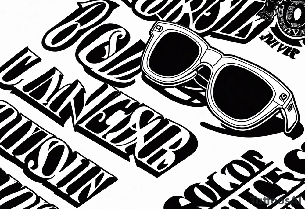 Officer Sunglasses tattoo idea