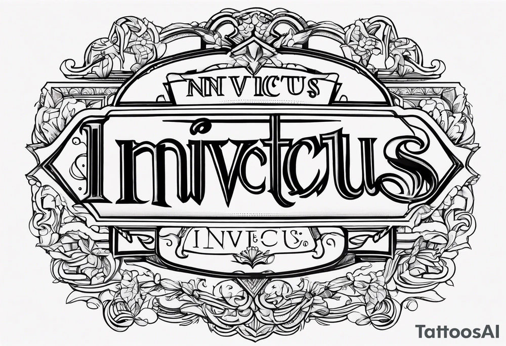 Invictus tattoo idea