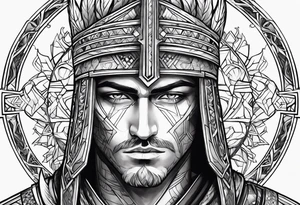 Christian warrior tattoo idea