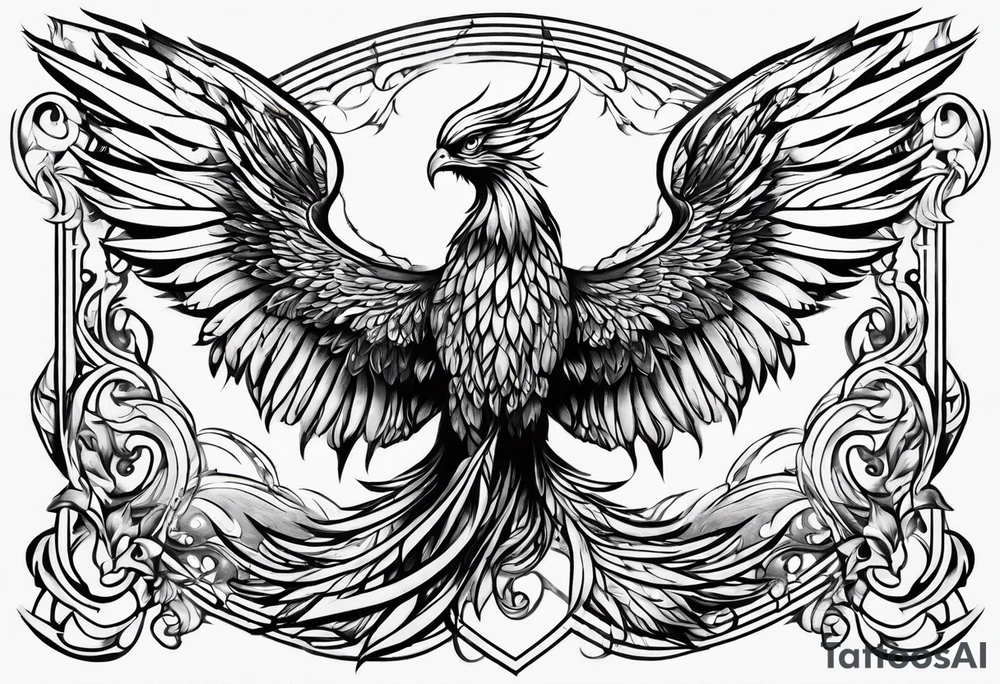 phoenix wings tattoo idea