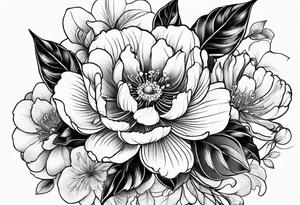all traditional Japanese flowers tattoo idea