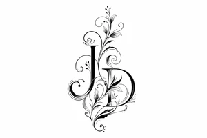 j and d abstract tattoo idea