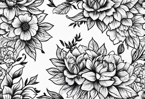 Floral table runner tattoo idea