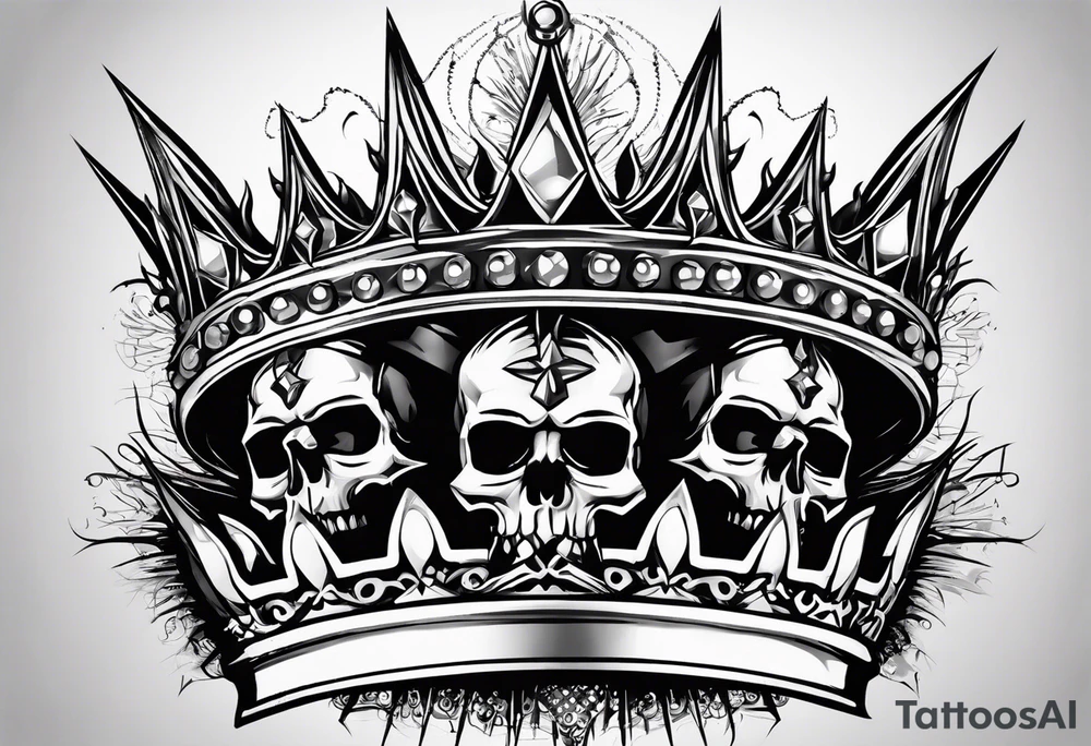 A pointy evil crown tattoo idea