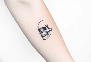 Skull dreaming tattoo idea