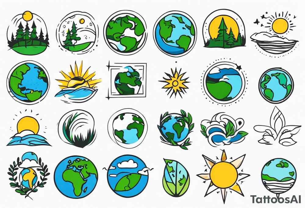 EARTH DAY FLASH TATTOOS tattoo idea