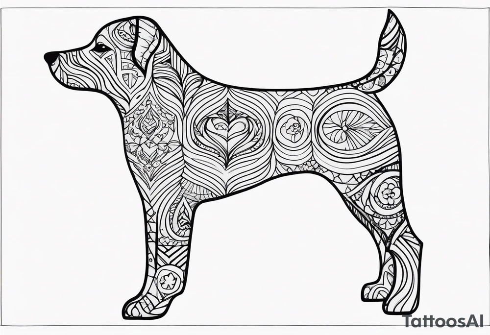 dog love tattoo idea