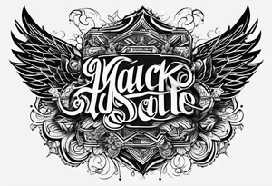 banner tattoo with letters 
MKB tattoo idea