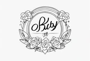 Tattoo inscription Baby tattoo idea
