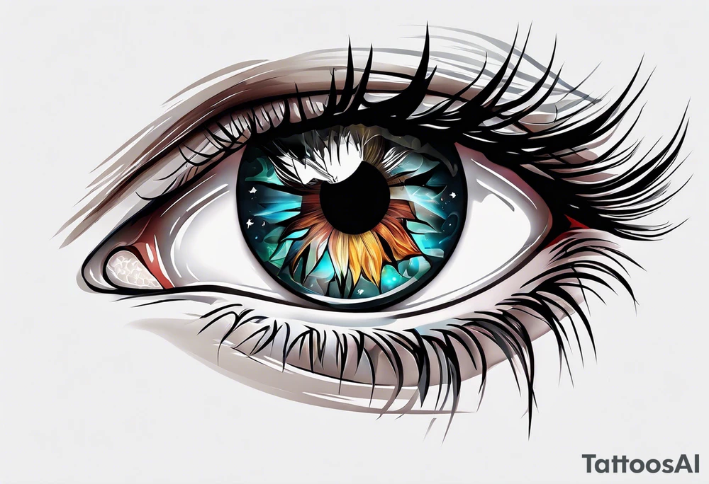 World eye tattoo idea