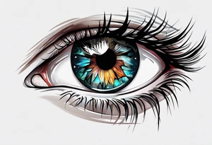 World eye tattoo idea