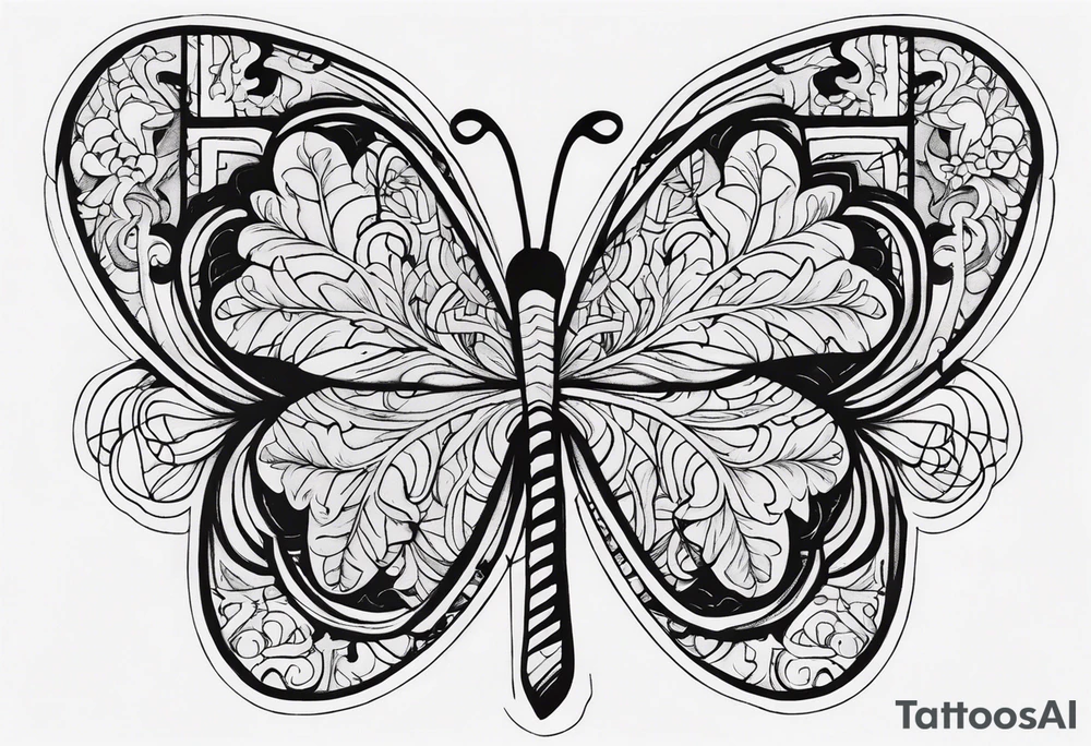 clover with numbers 18 and 0 tattoo idea
