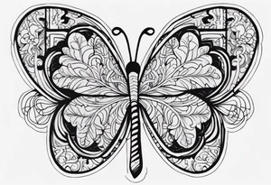 clover with numbers 18 and 0 tattoo idea