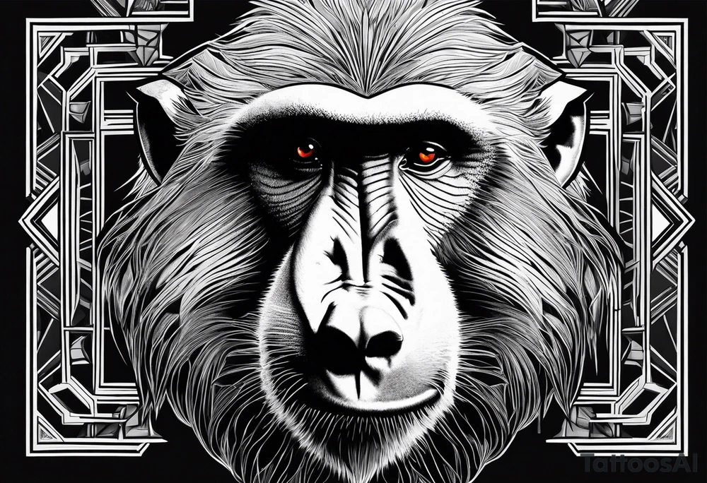 Baboon tattoo idea