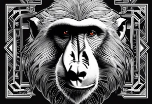 Baboon tattoo idea