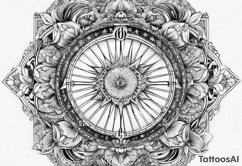 Segno zodiacale cancro con numero 69 tattoo idea