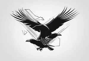 4 ravens flying tattoo idea
