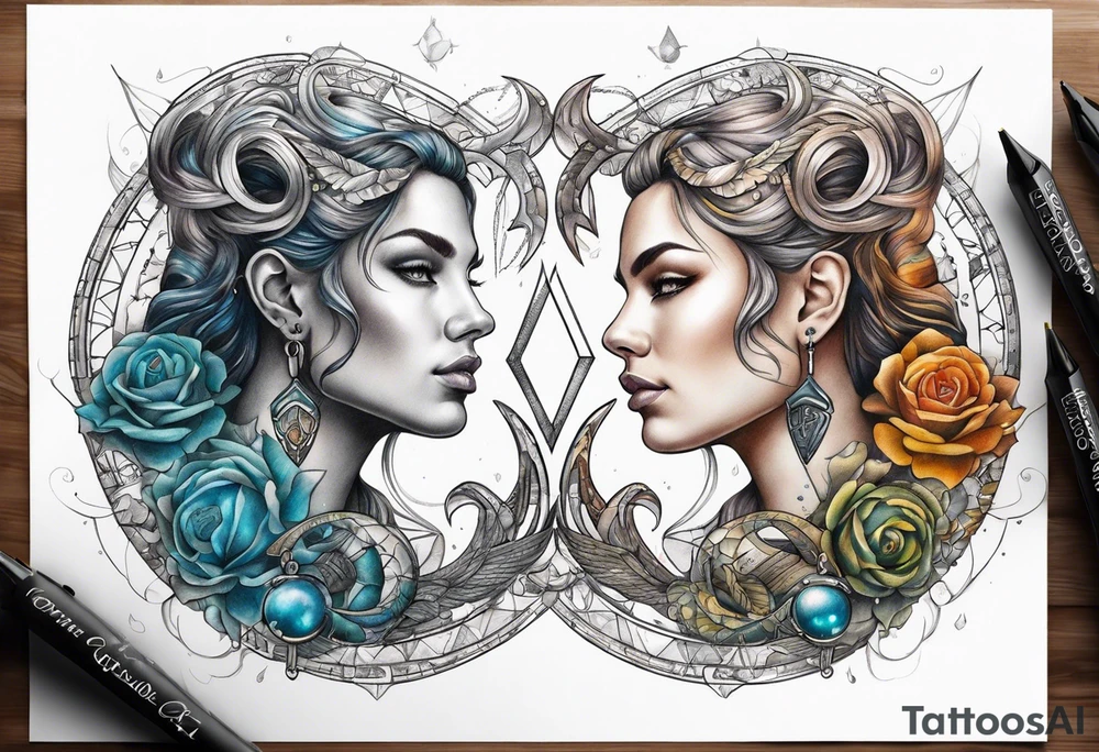 gemini capricorn cancer tattoo idea