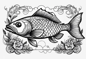 Fish made out of the Forrest eating earth tattoo idea