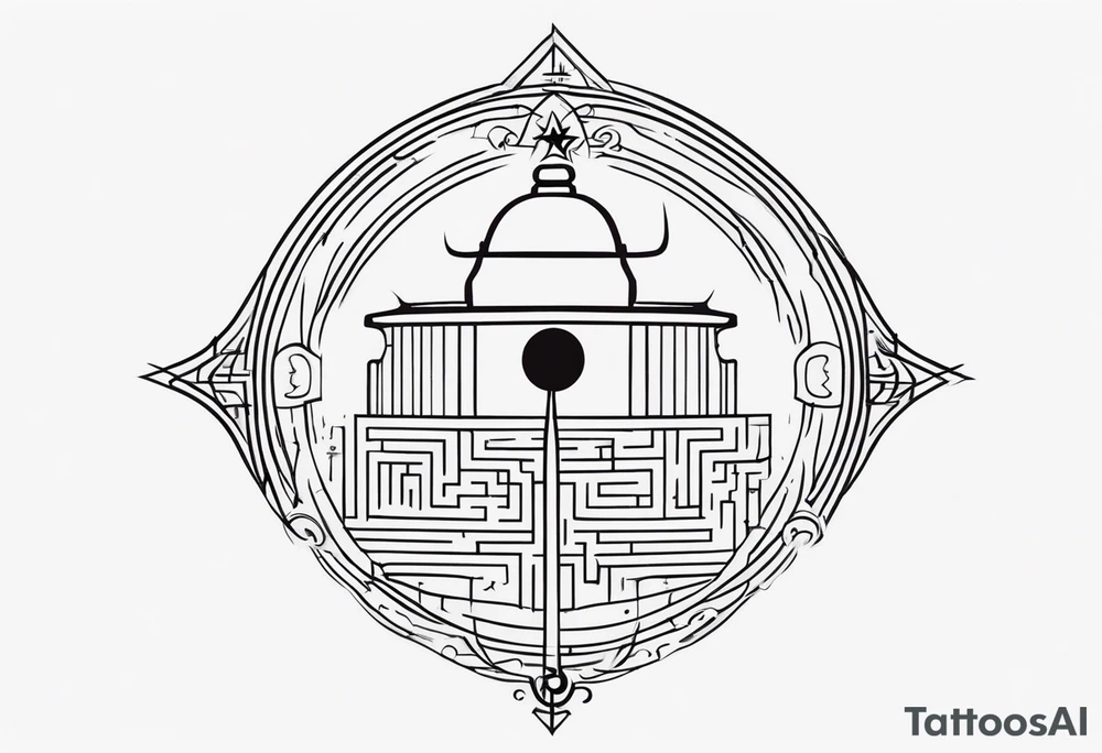 Bell, Maze, tracks, North Star, Graveyard, Mask, Eternal, Rewind, tattoo idea
