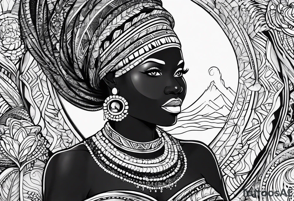 Mami wata african tattoo idea