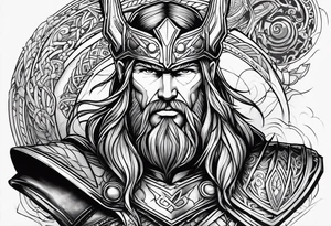 Thor kämpft gegen schlange tattoo idea