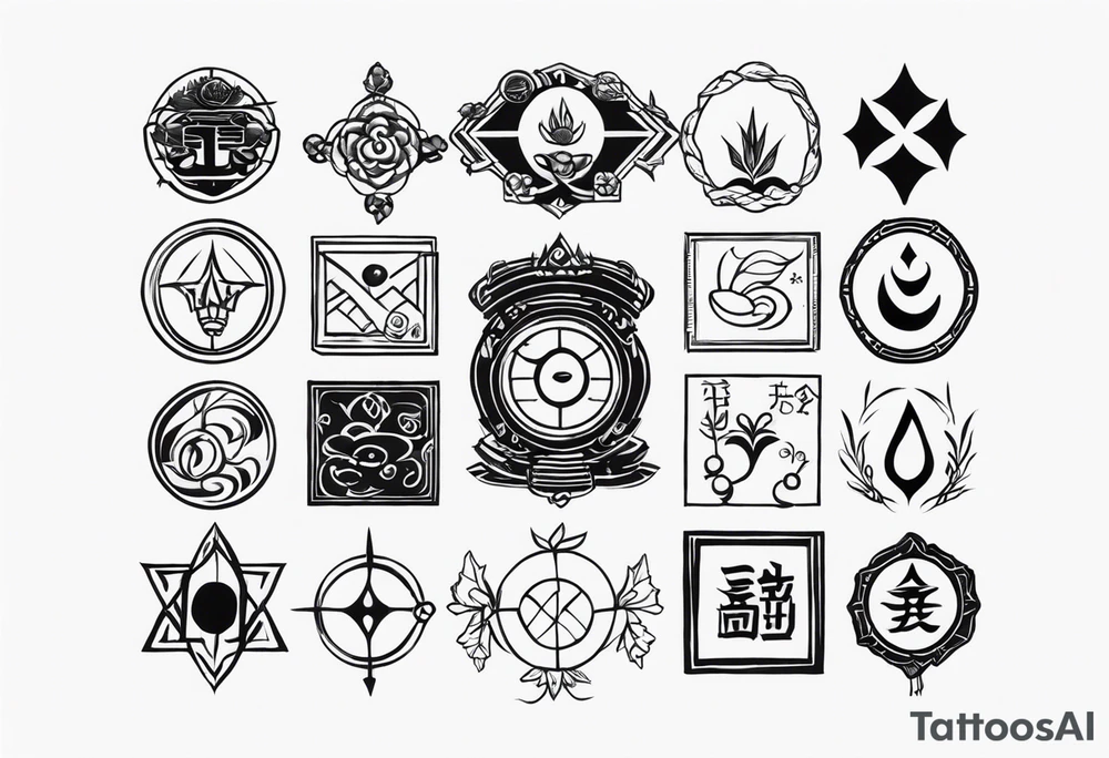真爱永不消亡 just draw those exact symbols tattoo idea