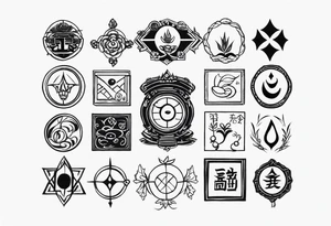 真爱永不消亡 just draw those exact symbols tattoo idea