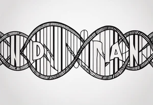 DNA strand tattoo idea