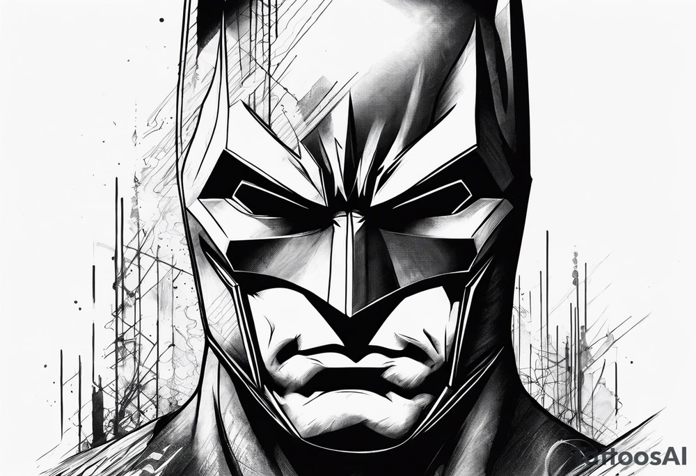 New batman symbol, grunge, sketchy tattoo idea