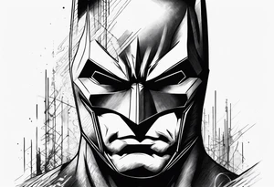 New batman symbol, grunge, sketchy tattoo idea