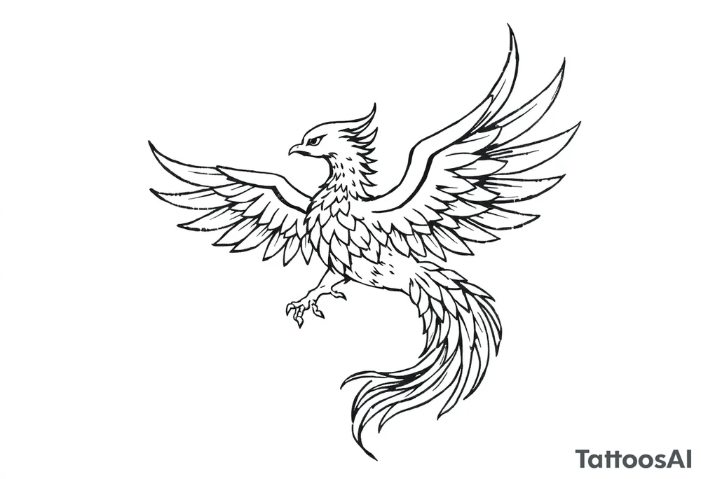Phoenix rising tattoo idea