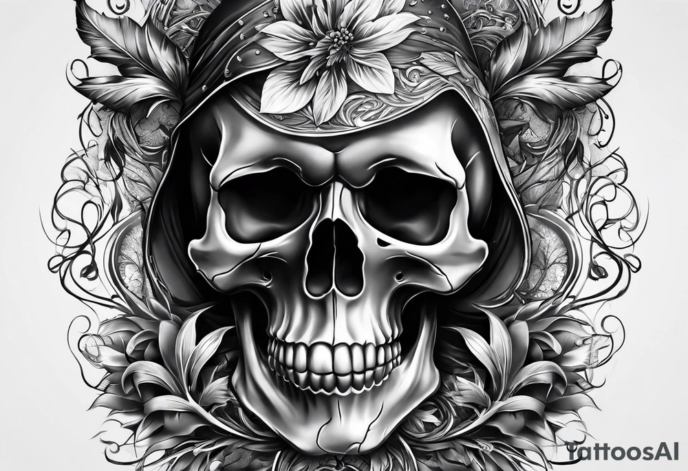 realistic skulls tattoo idea