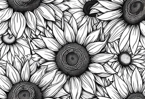 sunflowers, Daisy, wildflower tattoo idea