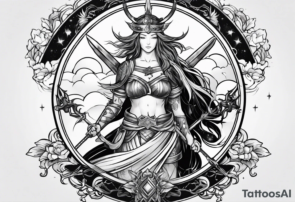 sagittarius, faith, strong, warrior, god, jesus, christ tattoo idea