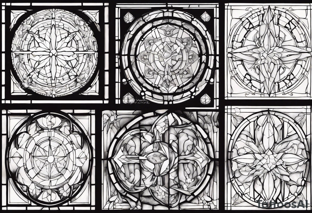 Stained glass window tattoo idea