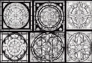 Stained glass window tattoo idea
