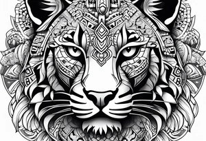 Aztec jaguar tattoo idea