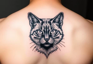 black cat tattoo idea