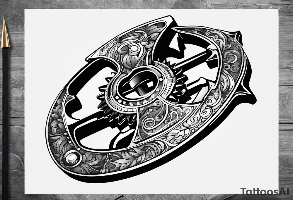 a heavily-used crescent wrench tattoo idea