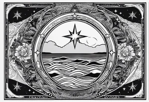 the star (tarot card) with Aquarius feeling tattoo idea